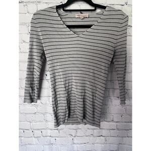 Philosophy Grey Striped Sweater Size M